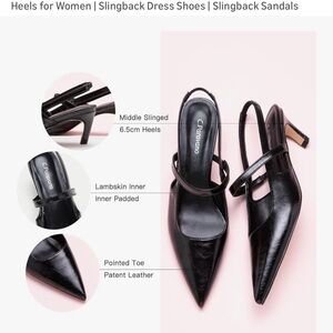 C.Paravano women’s heel’s Slingback dress shoes size us11/EU 41.5 NWOT